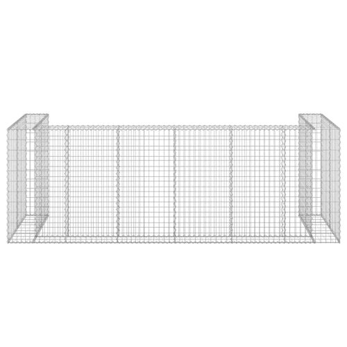  horganyzott acél gabionfal szemeteskukákhoz 325 x 100 x 110 cm