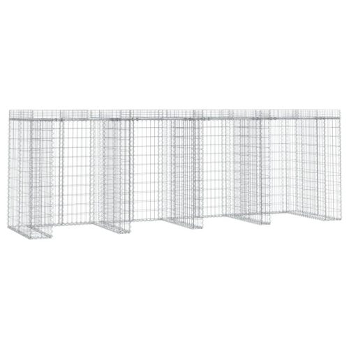  horganyzott vas gabionkosár szemeteskukához 350 x 91 x 120 cm