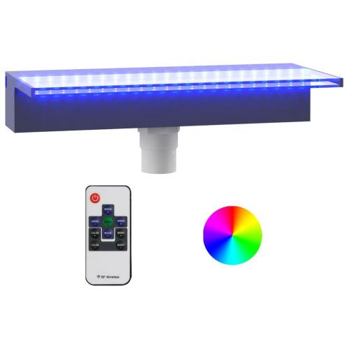  akril vízeséskifolyó RGB LED-ekkel 45 cm