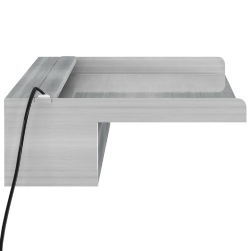  rozsdamentes acél vízeséskifolyó RGB LED-ekkel 60 cm