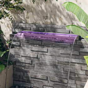  rozsdamentes acél vízeséskifolyó RGB LED-ekkel 108 cm