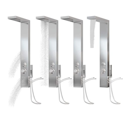  rozsdamentes acél szögletes zuhanypanelrendszer