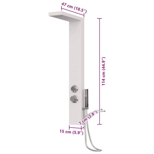  fehér alumínium zuhanypanelrendszer