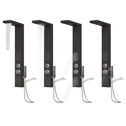  fekete alumínium zuhanypanelrendszer