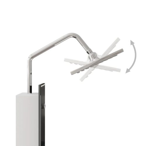  fekete üveg zuhanypanel 18 x 45,5 x 130 cm