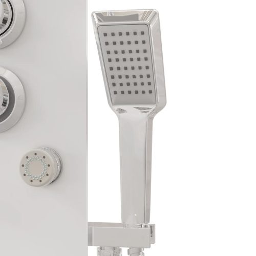  fehér üveg zuhanypanel 25 x 47,5 x 130 cm