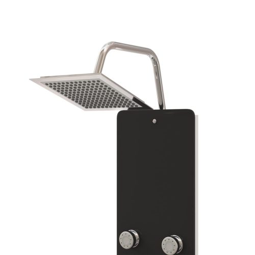  fekete üveg zuhanypanel 25 x 47,5 x 130 cm