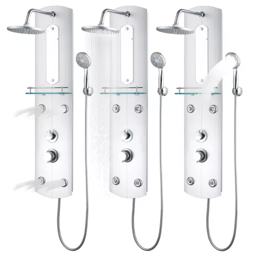  ezüstszínű zuhanypanel 25 x 43 x 110 cm