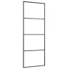  fekete matt ESG üveg és alumínium tolóajtó 76 x 205 cm