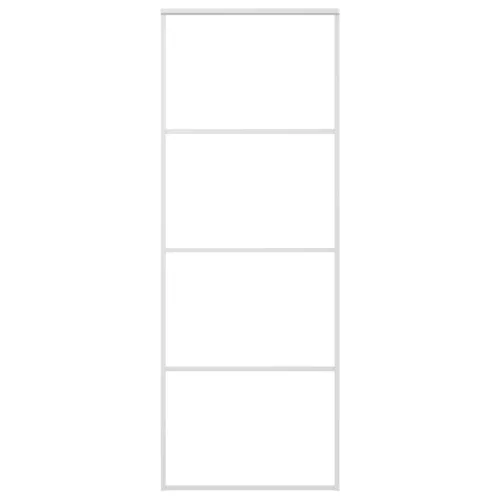  fehér ESG üveg és alumínium tolóajtó 76 x 205 cm