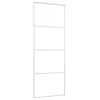  fehér matt ESG üveg és alumínium tolóajtó 76 x 205 cm