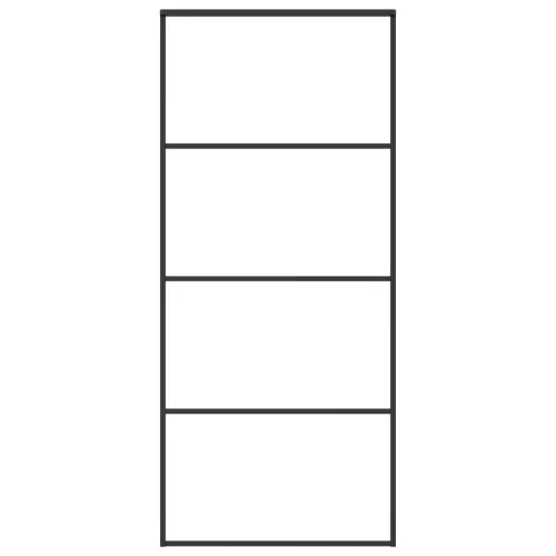  fekete matt ESG üveg és alumínium tolóajtó 90x205 cm
