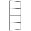  fekete matt ESG üveg és alumínium tolóajtó 90x205 cm
