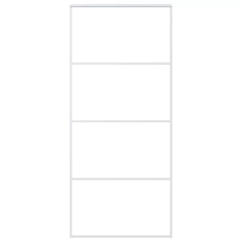  fehér matt ESG üveg és alumínium tolóajtó 90x205 cm