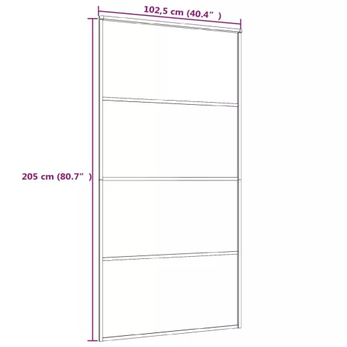 fehér matt ESG üveg és alumínium tolóajtó 102,5x205 cm