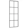  fekete ESG üveg és alumínium tolóajtó 76 x 205 cm