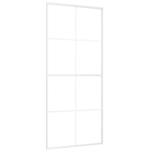  fehér matt ESG üveg és alumínium tolóajtó 90x205 cm