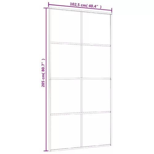  fehér matt ESG üveg és alumínium tolóajtó 102,5x205 cm