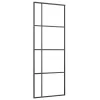  fekete ESG üveg és alumínium tolóajtó 76x205 cm