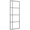  fekete matt ESG üveg és alumínium tolóajtó 76x205 cm