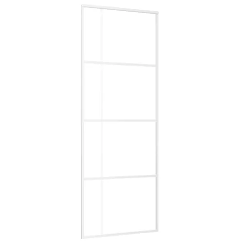  fehér ESG üveg és alumínium tolóajtó 76x205 cm