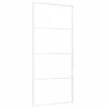 fehér matt ESG üveg és alumínium tolóajtó 90x205 cm
