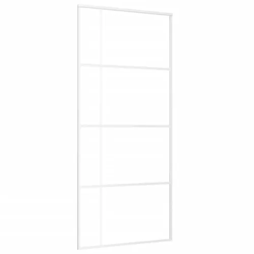  fehér matt ESG üveg és alumínium tolóajtó 90x205 cm