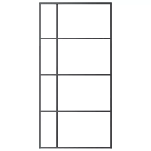  fekete matt ESG üveg és alumínium tolóajtó 102,5x205 cm