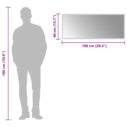  LED-es fürdőszobatükör 100x40cm