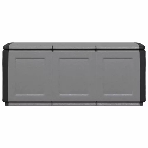  sötétszürke-fekete kerti tárolóláda 138 x 53 x 57 cm 330 L