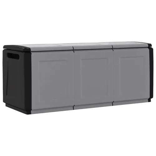  sötétszürke-fekete kerti tárolóláda 138 x 53 x 57 cm 330 L