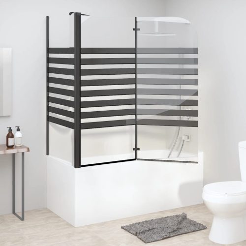  csíkos edzett üveg fürdőparaván 120 x 68 x 130 cm