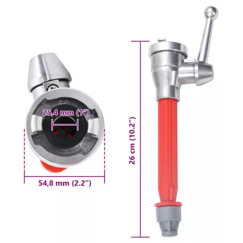  tűzoltótömlő-fúvóka D-csatlakozóval