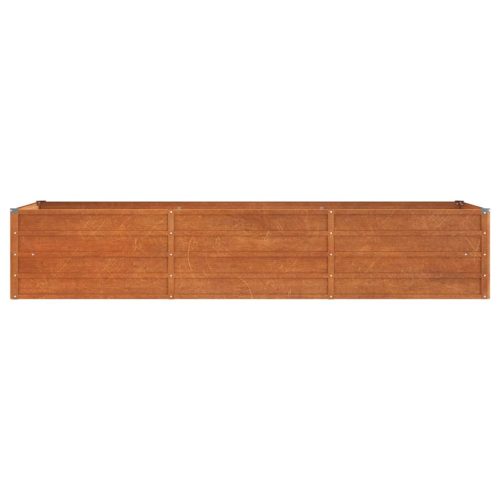  rozsda színű corten acél kerti magaságyás 240 x 80 x 45 cm