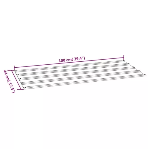  12 db rozsda színű corten acél tetőpanel 100x44 cm