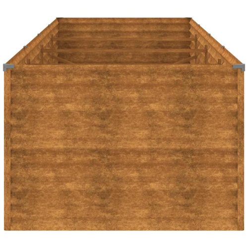  corten acél kerti magaságyás 386x100x69 cm