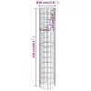  kör alakú horganyzott acél gabion oszlop Ø30 x 150 cm