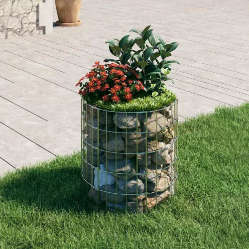  kör alakú horganyzott acél gabion oszlop Ø50 x 50 cm