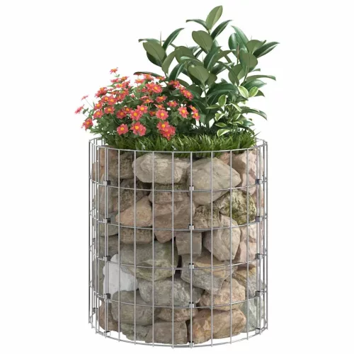  kör alakú horganyzott acél gabion oszlop Ø50 x 50 cm