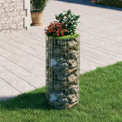  kör alakú horganyzott acél gabion oszlop Ø50 x 100 cm