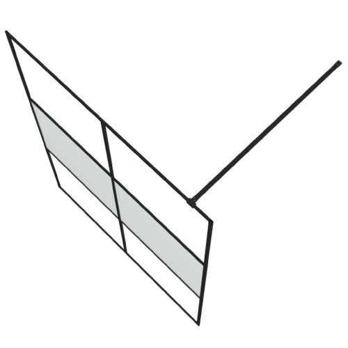  fekete selyemmatt ESG üveg zuhanyfal 140x195 cm