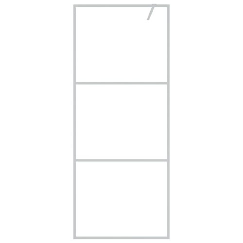  ezüstszínű átlátszó ESG üveg zuhanyfal 80 x 195 cm