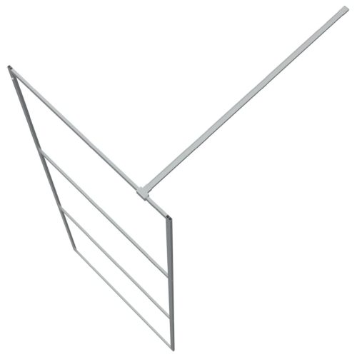  ezüstszínű átlátszó ESG üveg zuhanyfal 80 x 195 cm