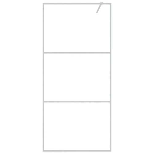  ezüstszínű átlátszó ESG üveg zuhanyfal 90 x 195 cm