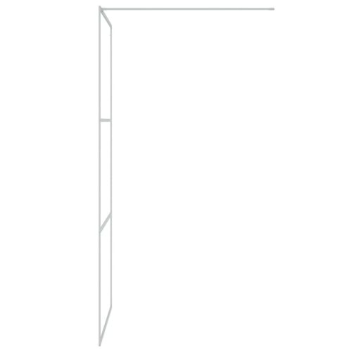  ezüstszínű átlátszó ESG üveg zuhanyfal 90 x 195 cm