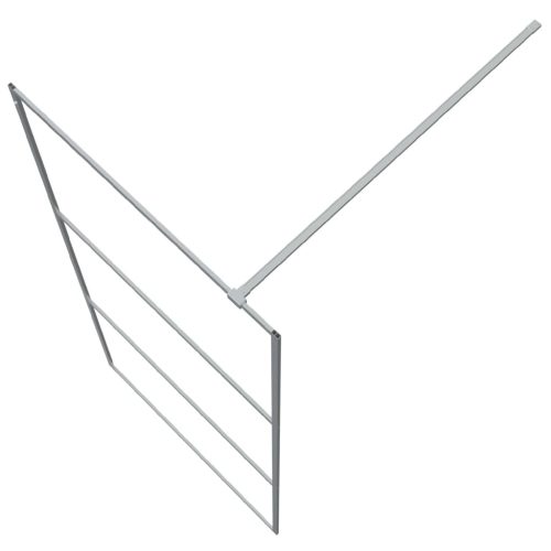  ezüstszínű átlátszó ESG üveg zuhanyfal 90 x 195 cm