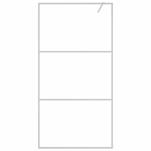  ezüstszínű átlátszó ESG üveg zuhanyfal 100 x 195 cm