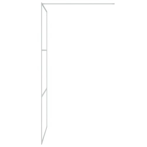  ezüstszínű átlátszó ESG üveg zuhanyfal 100 x 195 cm