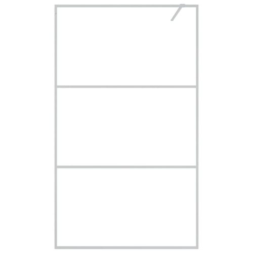  ezüstszínű átlátszó ESG üveg zuhanyfal 115x195 cm