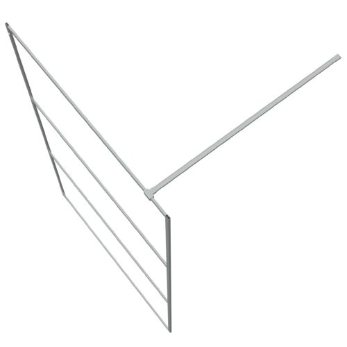  ezüstszínű átlátszó ESG üveg zuhanyfal 115x195 cm